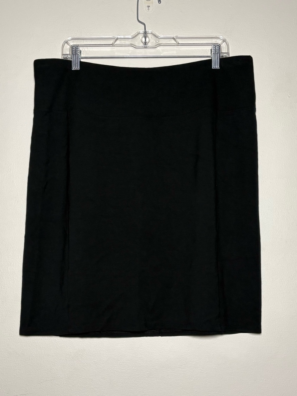 J Jill Skirt Womens Large Black Wearever Collection Knee Length Stretch NEW